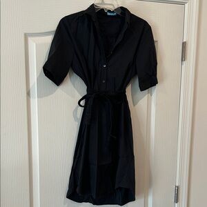 J. McLaughlin Elegant Black Midi Dress Small